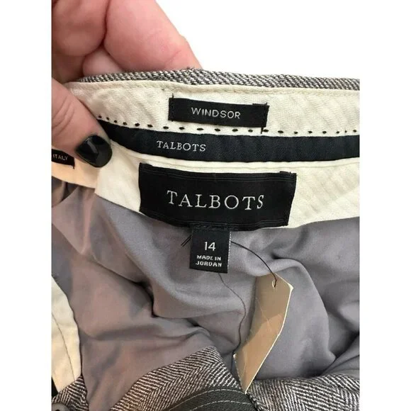 NWT Talbots Windsor Italian Wool Dress Pants Trousers Size 14 Career Office - Picture 3 of 11